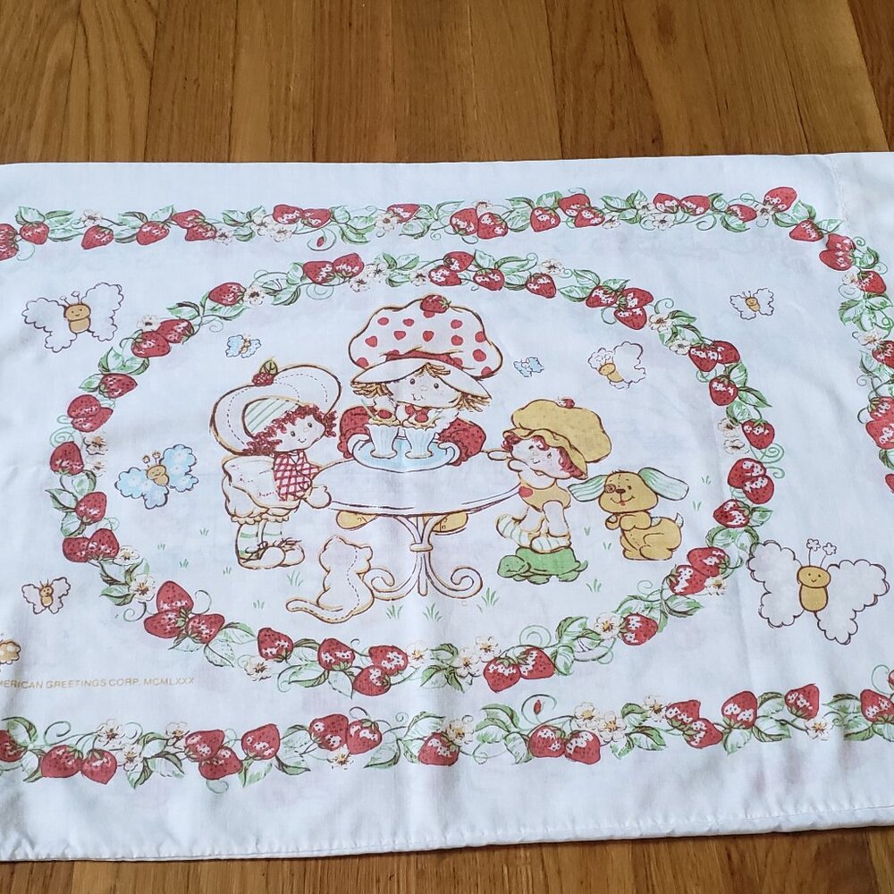 Vintage Retro Strawberry Shortcake Standard Pillow Sham